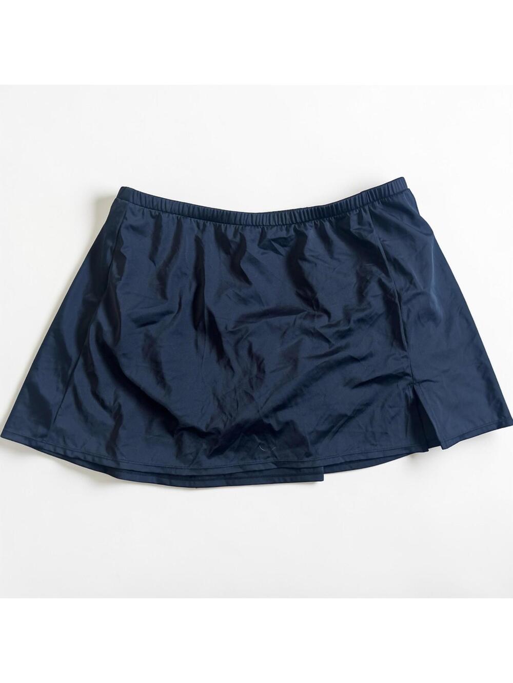 Island Escape Swim Skirt Bottoms Size 22W Plus Size Black Skort Bikini Bottom